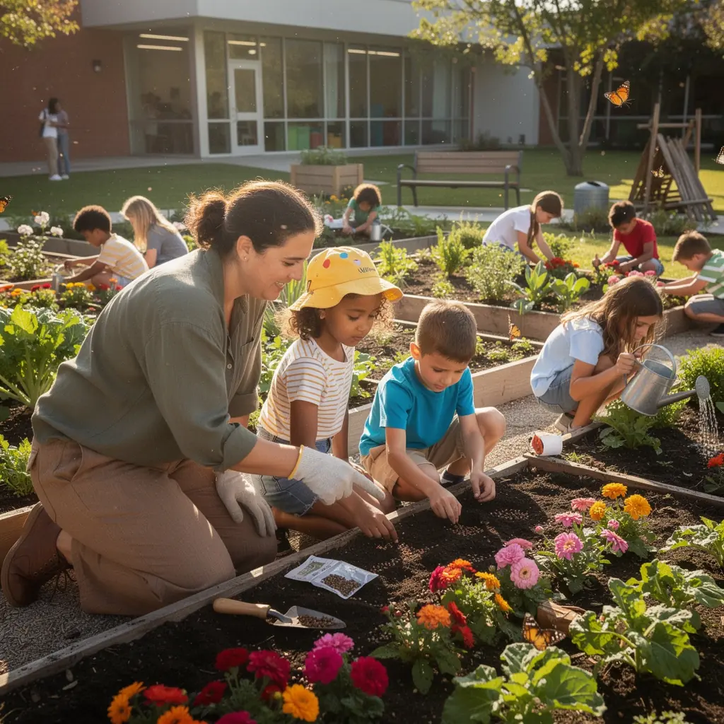 Een ouder die met een kind leest in een gezellige leeshoek vol boeken.